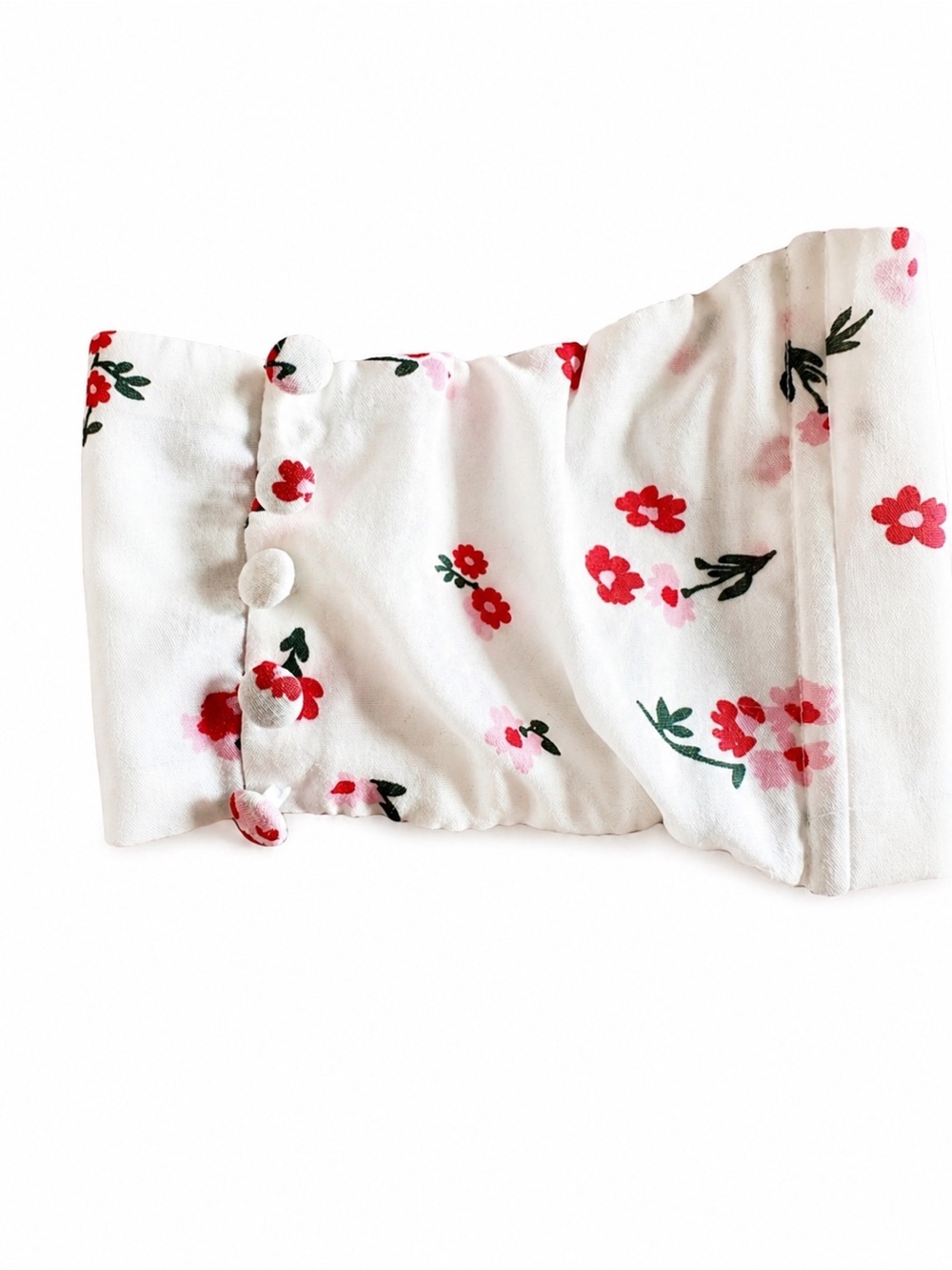 🎀 PRINCESS POLLY White Floral Corset Bustier Top Red Ditsy Print Coquette Sz 4 - Picture 3 of 6